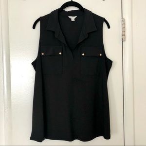 Black Sleeveless Blouse